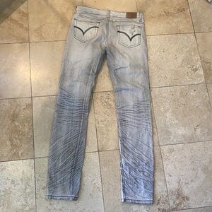 Machine sz9 white black denim skinny jeans